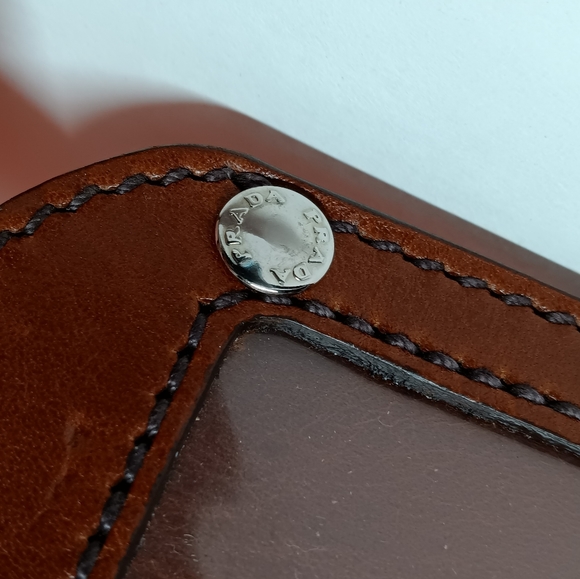 PRADA Genuine Leather Bag Luggage Tag w/ Buckle Strap - Picture 4 of 12